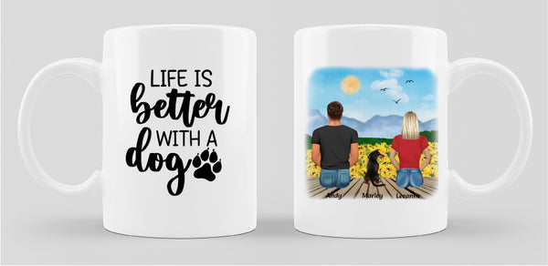 Couple & Dogs - Personalised Mug